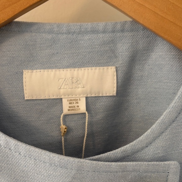 NWT Zara Sky Blue Blazer Small - Picture 2 of 10